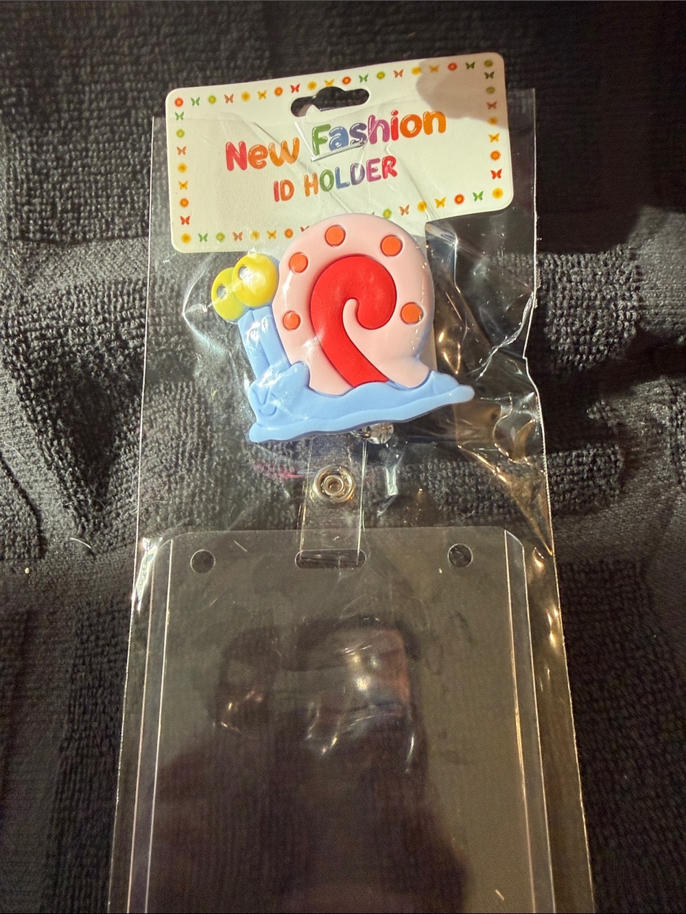 New Fashion Snail ID Holder Clip — Pink, Red & Light Blue